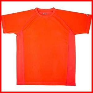 フラッシュオレンジ_サイズ:M phiten(ファイテン)RAKUシャツSPORTS(SMOOTHDRY)半袖ロゴ