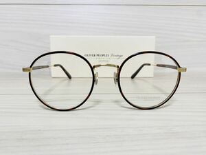 OLIVER PEOPLES オリバーピープルズ 眼鏡フレーム OV1161TD 5121★Hartford-CV★ゴールド 鼈甲柄 ボストン 未使用 美品