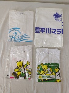 未使用　千歳と札幌マラソンTシャツに豊平川マラソンのタオル