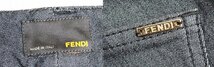 バイカラー！デニム 美品 フェンディ FENDI FR5657 ストレッチ デニム パンツ ダークグレー 44 ストライプ スラックス 44 1390_画像8