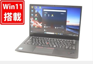 充放電回数10回 460時間 良品 フルHD 14型 Lenovo ThinkPad X1 Carbon Windows11 八世代 i5-8265U 8GB 256GB-SSD カメラ 無線 管:1344m