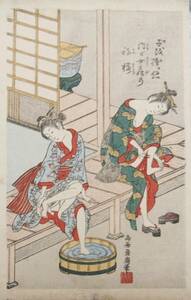 Art hand Auction Dies ist eine echte Reproduktion eines handgedruckten Holzschnitts von Kiyohiro Torii., Malerei, Ukiyo-e, Drucke, Portrait einer schönen Frau