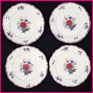 *SARRGUEMINES/ monkey gminn UGG rest desert plate 4 pieces set approximately 19cm/ ivory / floral print / ceramics and porcelain / Western-style tableware / plate &1989900010