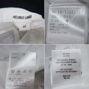 ★HELMUT LANG/ヘルムートラング 長袖ブラウス レディースM/オフホワイト/コットン100%/フリンジ&1980200027の画像4