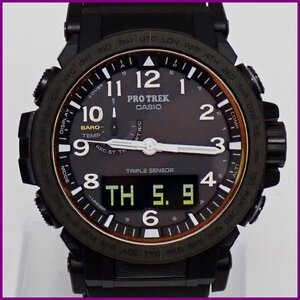 ☆1円 未使用 カシオ PRO TREK/プロトレック クライマーライン PRW-51FC-1JF タフソーラー 腕時計/ブラック/保証残/箱・取説付&0010200294