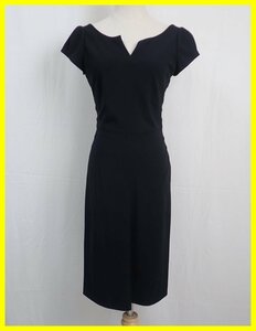 * beautiful goods joru geo Armani flair One-piece 38/S corresponding /mi leak height / black / wool 100%/ stretch &1205400188