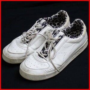 ★The Editor/ジエディター × Diadora Heritage/ディアドラヘリテージ B.ELITE スニーカー メンズ26cm/ホワイト/ヒョウ柄&1556500075