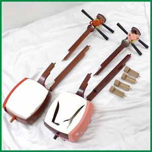 *1 иен производитель неизвестен shamisen 2 шт. комплект / жесткий чехол * изменение нить * палец .. и т.п. принадлежности есть / традиционные японские музыкальные инструменты / струнные инструменты / суммировать &1893200077