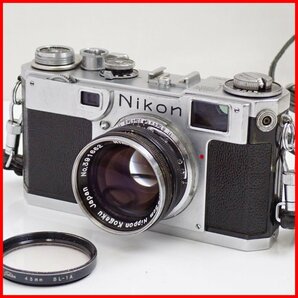 ★Nikon/ニコン フィルムカメラ NIPPON KOGAKU TOKYO + レンズ NIKKOR-S.C 5cm f1.4/フィルター付き/ジャンク扱い&1932000275の画像1