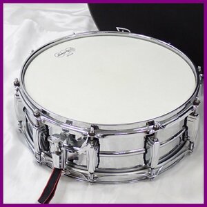 ★LUDWIG/ラディック スネアドラム/約39.5×14.5cm/シルバー/ケース・スナッピー付き/サイドドラム/打楽器&1964700063