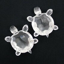 ★Swarovski/スワロフスキー 亀 2点セット 約4.8cm/クリア/クリスタルガラス/外箱付き/動物/カメ/置物/インテリア&1958400073_画像4