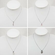 ★COURREGES/クレージュ アクセサリー 6点セット/ネックレス/ブレスレット/シルバー/ハート型/ビーズ/外箱付き&1949500283_画像5