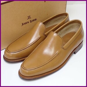 ★未使用 JOHN LOBB/ジョンロブ CHESTER 6000ラスト ローファー 7E/メンズ25cm相当/キャメルブラウン/レザー/外箱・保管袋付き&1319900109