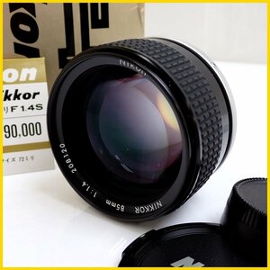 *Nikon/ Nikon AI Nikkor 85mm F1.4S telephoto lens / rom and rear (before and after) cap * out box attaching / junk treatment &1938900770