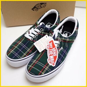 ★未使用 VANS/バンズ ERA V95CF T.CHK スニーカー メンズ26.0cm/グリーン/タータンチェック/キャンバス/外箱・タグ付き&1953000012