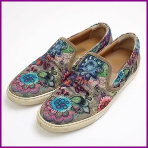 ★JIMMY CHOO/ジミーチュウ スリッポン 40/メンズ25cm相当/マルチカラー/花柄/キャンバス/シューズ&1556500074