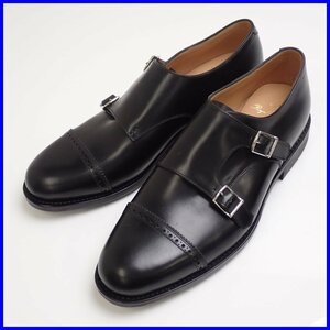 * прекрасный товар 42ND Royal Highland двойной monk ремешок кожа обувь 43/ мужской 27cm соответствует / черный / темно-синий коллекция &1599400287