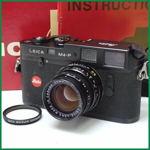 ★Leica/ライカ フィルムカメラ ボディ M4-P + レンズ SUMMICRON-M 1：2/50/ブラック/外箱・取説付き/LEITZ CANADA製&0997300882