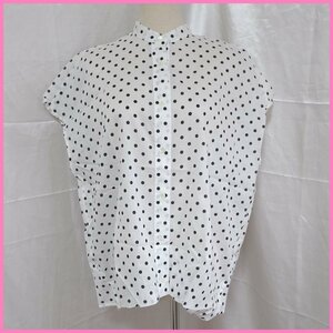 * Journal Standard 80 loan dot tuck shirt lady's M corresponding / eggshell white / dot pattern / cotton 100%/ band color &1941100002