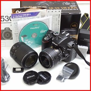 ★ニコン D5300 デジタル一眼レフカメラ ダブルズームキット2/AF-S DX NIKKOR 18-55mm f/3.5-5.6G VR II 他/ジャンク扱い&1938900805