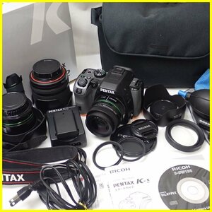 * Pentax цифровой однообъективный зеркальный камера K-S2 линзы комплект + линзы 2 шт. комплект / черный × orange / принадлежности есть / б/у товар &1938900939