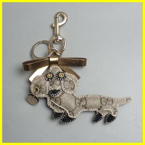 * unused GUCCI/ Gucci Gucci .li key holder Dux fndo/GG pattern / khaki series /. dog / key chain / charm &1201700475