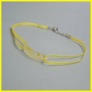 * unused Christian Dior/ Christian Dior ribbon choker total length approximately 36.5cm/ yellow / neck decoration / necklace &1201700471