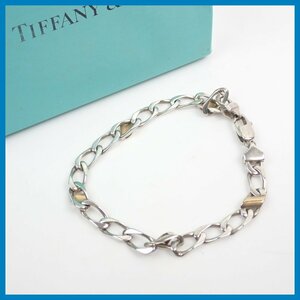 ★TIFFANY/ティファニー フィガロ チェーンブレスレット 全長約19cm/925/750/シルバー×ゴールド/外箱付き/アクセサリー&1980200015