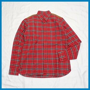 ★COMME des GARCONS HOMME/コムデギャルソンオム 長袖シャツ メンズS/レッド/チェック柄/コットン100%&1670900078