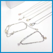 ★COURREGES/クレージュ アクセサリー 6点セット/ネックレス/ブレスレット/シルバー/ハート型/ビーズ/外箱付き&1949500283_画像1