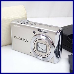 ◆Nikon/ニコン COOLPIX コンパクトデジタルカメラ S620/シルバー/12.2メガピクセル/ケース等付属/ジャンク扱い&0000003527