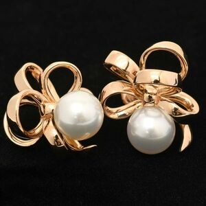 MIKIMOTO ミキモト K18PG Jeux de Rubans ジュドゥ リュバン パール ピアス 箱付き 9.3g ピンクゴールド アコヤ 真珠 4042206