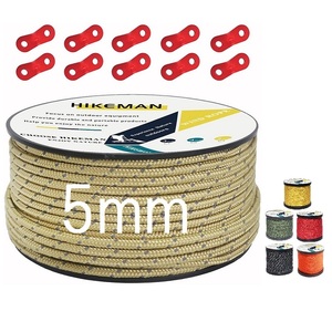 HIKEMAN tent rope pala code gai rope tarp for reflection material entering withstand load 413kg camp supplies parts 50m 5mm 105 5 color from selection 