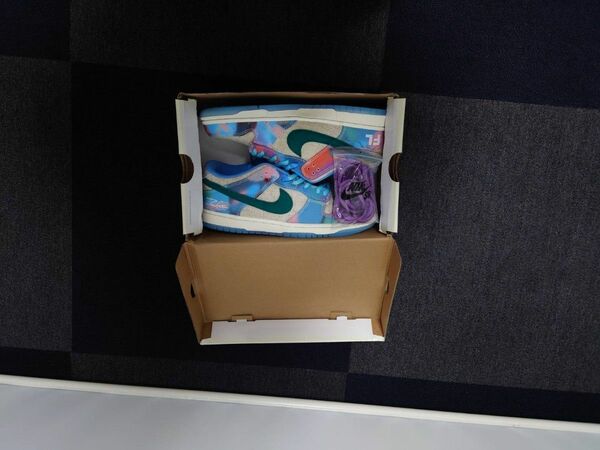 Futura × Nike SB Dunk Low "White and Geode Teal"