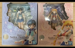 65%OFF~ Bandai new goods unopened Pretty Soldier Sailor Moon 2 kind set S.H.Figuarts Sailor Moon & sailor Mercury Animation Color Edition