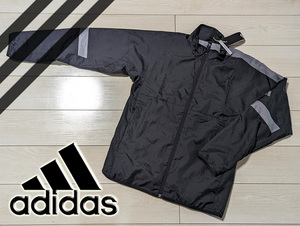 ◆新品 adidas アディダス TENNIS TEAM 裏トリコ ウインドブレーカー ジャケット メンズ L 定価9,350円 ブラック 黒 ウォームアップ テニス