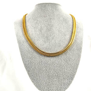 flat necklace double 48cm 18k stamp equipped k18 genuineness unknown 18k Gold plated Gold gold 002
