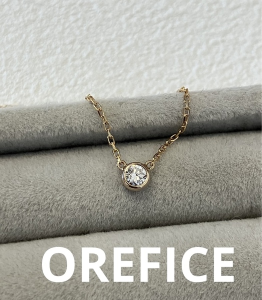 Orefice オレフィーチェ　ヌードネックレス　0.1ct k18 ピンクゴールド