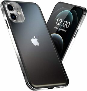 iPhone 12 ケース 6.1インチ対応 半透明 TPUバンパー 耐衝撃 黄ばみなし 滑り止め レンズ保護 ストラップホール付き Qi充電 (シルバー)