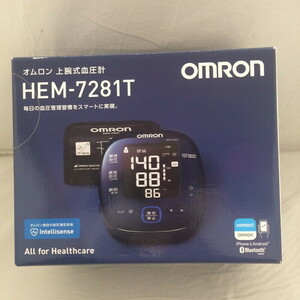  with guarantee Omron hemadynamometer HEM-7281T on arm type hemadynamometer smartphone synchronizated Bluetooth correspondence compact model QT672