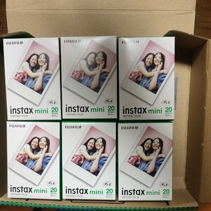  free shipping [6 piece set ] Cheki instax mini 20 film Fuji film INSTAX FUJIFILM 20 sheets *6 piece =120 sheets 