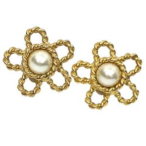 MOSCHINO Moschino flower earrings fake pearl accessory lady's aq9850