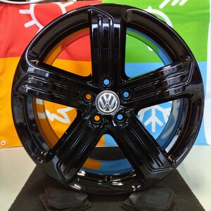 ☆黒・イメチェン★VW　フォルクスワーゲン　ゴルフ ７ R 純正　GTI　GTE　ヴァリアント　7.5J+49★112-5H　新品サマータイヤ付★225/40R18