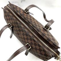 【美品】ルイヴィトン LOUIS VUITTON チェルシー ダミエ エベヌ トートバッグ ショルダーバッグ ブラウン パドロック レディース メンズ_画像3