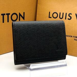 【未使用品】ルイヴィトン LOUIS VUITTON タイガ アンヴェロップ カルト ドゥ ヴィジット カードケース 黒 ブラック 名刺入れ メンズ