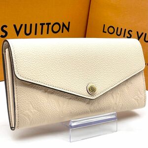 【未使用品】ルイヴィトン モノグラム アンプラント ベージュ ポルトフォイユ サラ 新型 LOUIS VUITTON 長財布 箱付き