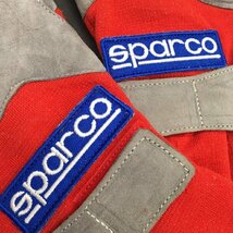 ER0424-14-4 未使用品 スパルコ レーシング グローブ グランプリ レッド 11 毛玉有 Sparco ISO6940 手袋 60サイズ_画像10