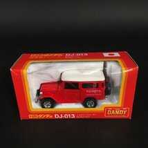 ER0430-22-3 トミカ ダンディ DJ-013 TOYOTA ミニカー ミニチュア 箱破損有 レッド トヨタ ランドクルーザー BJ41V-KCY 全長9.5㎝ 60サイズ_画像1