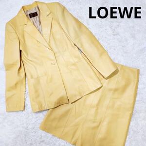 [.... кожа ] Loewe выставить костюм овечья кожа 40 L женский 