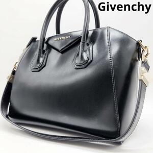 1円【未使用級・極美品】ジバンシー 2WAY ミニボストン アンティゴナ スモール 本革 黒 Givenchy ジバンシィ ハンドバッグ レディース(0)